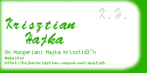 krisztian hajka business card